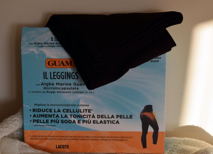 GUAM anti-cellulite leggings with microencapsulated algae. Review, photos,  infographic